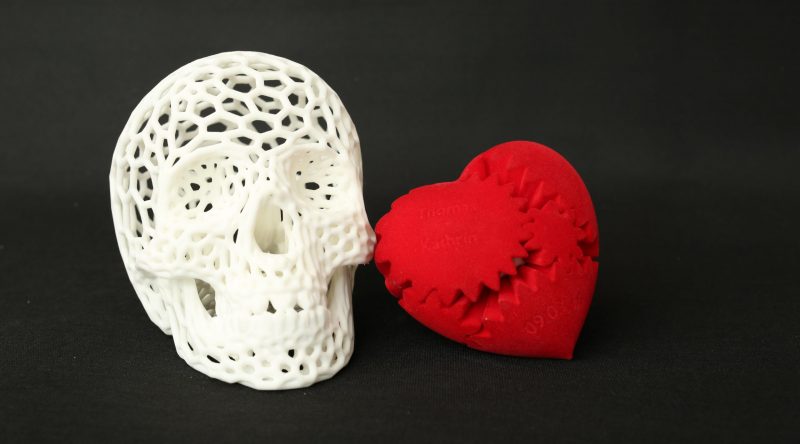 3D printed artistic skull